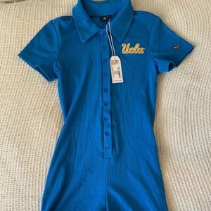 New with tags Hype and Vice UCLA Blue Ribbed Game Day Romper Outfit